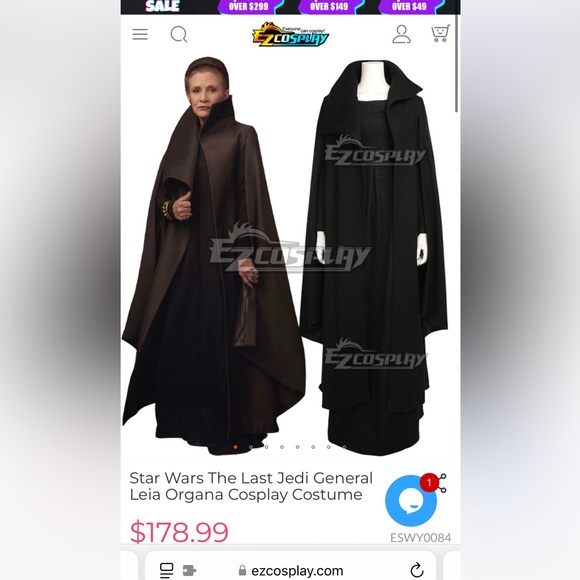 Star Wars the Last Jedi General Leia Organa Cosplay Costume - Picture 2 of 6